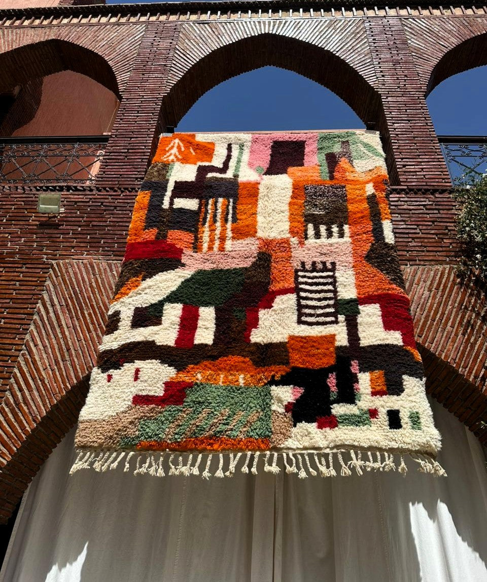 Taghazout – Handmade Colorful Moroccan Rug