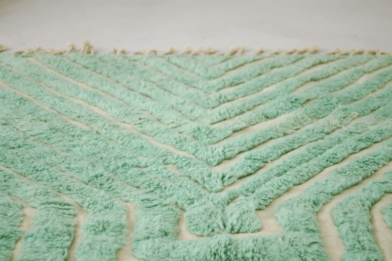 Azrou – Tapis Berbère Vert Pastel