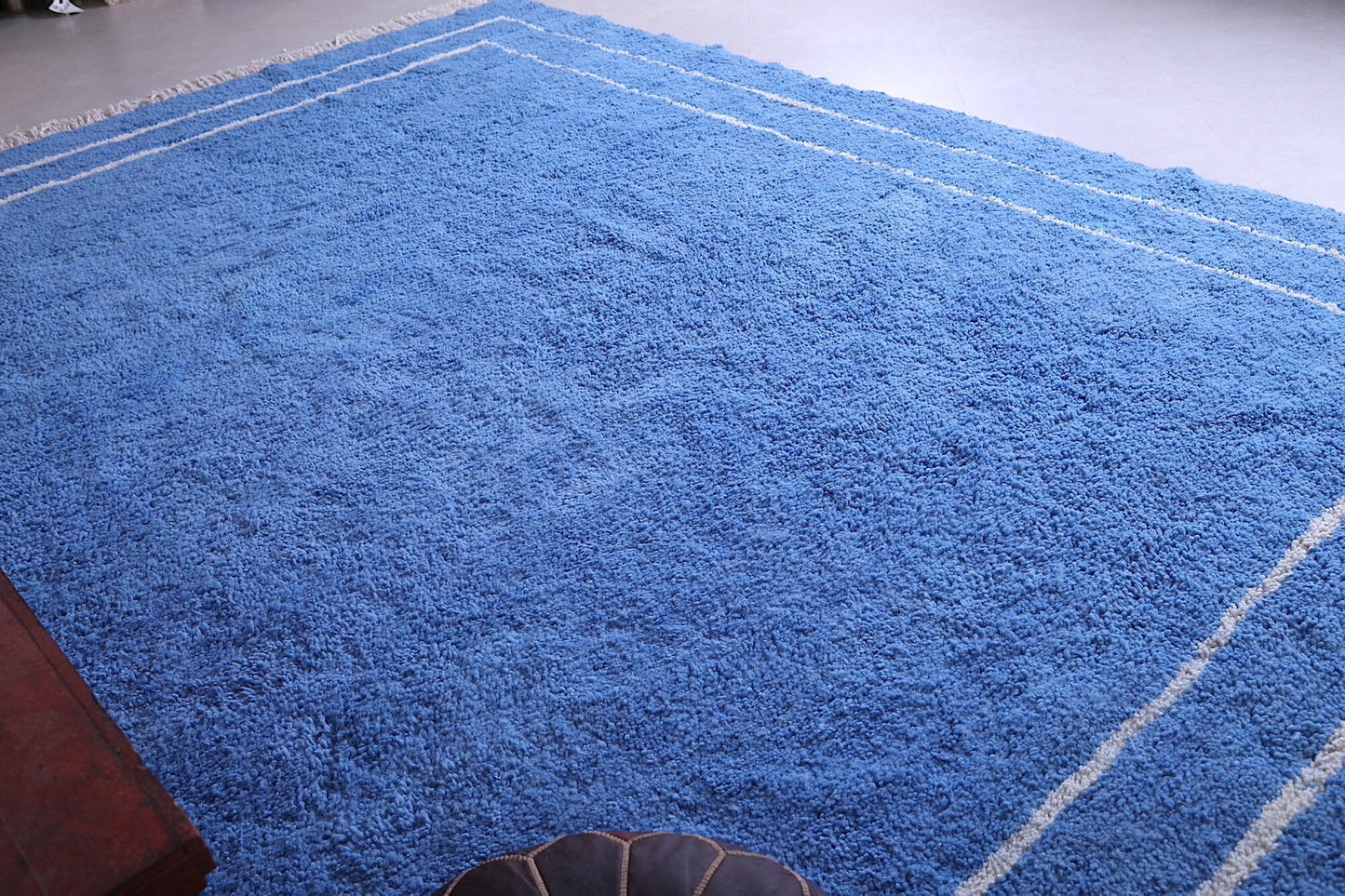 Azure Frame - Tapis en laine marocain noué à la main - plusieurs tailles