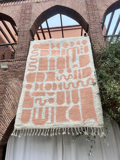 Oualidia – Handmade Pink Moroccan Rug