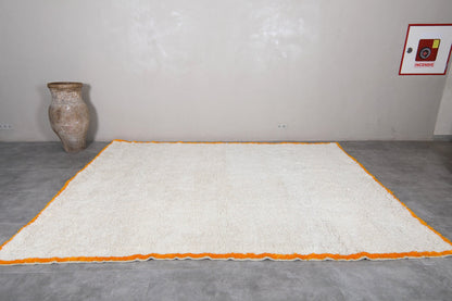 Orange and white Moroccan Rug