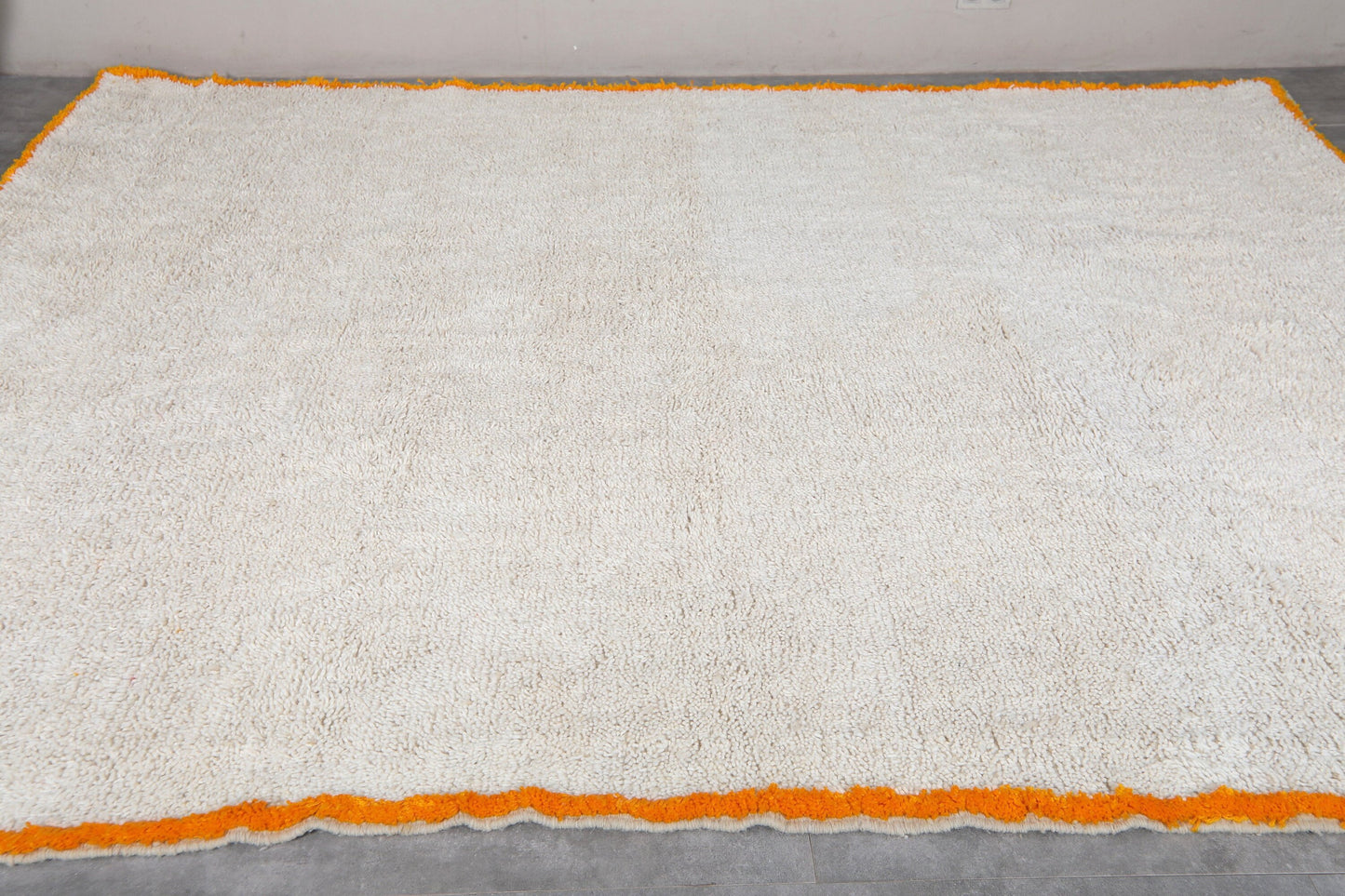 Orange and white Moroccan Rug