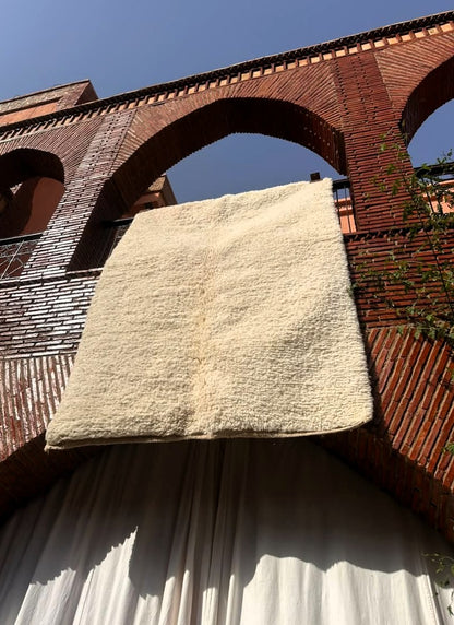 Tidili – Handmade White Moroccan Rug