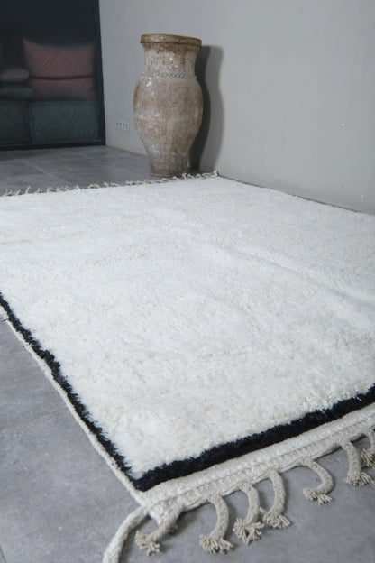 Ivory Edge - Tapis en laine marocain fabriqué à la main - plusieurs tailles