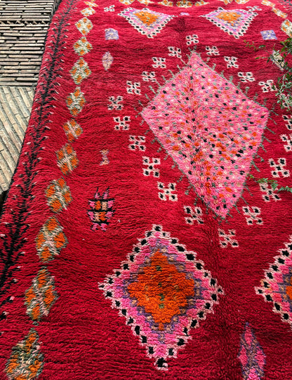 Aghbalou – Vintage Red Moroccan Rug