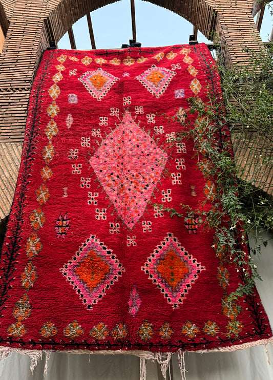 Aghbalou – Vintage Red Moroccan Rug