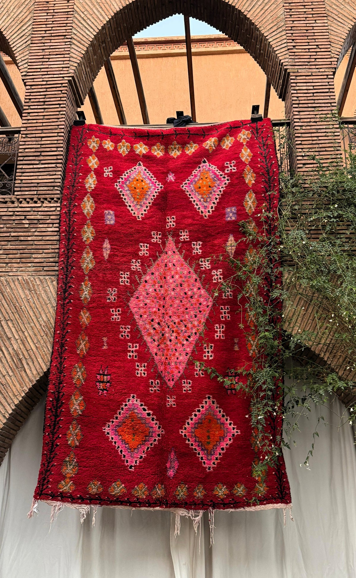 Aghbalou – Vintage Red Moroccan Rug