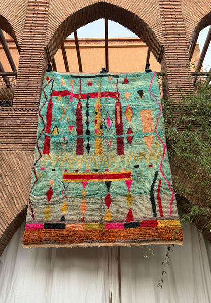 Timoulay – Turquoise Colorful Moroccan Rug