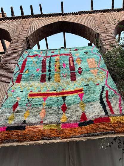Timoulay – Turquoise Colorful Moroccan Rug