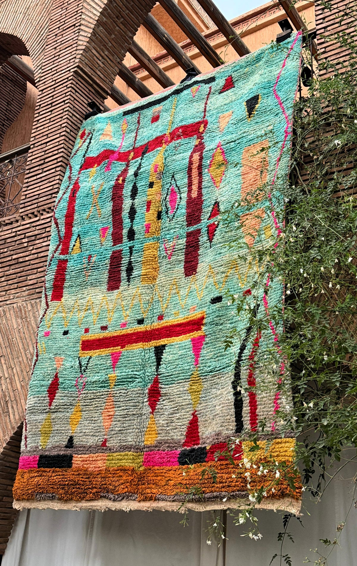 Timoulay – Turquoise Colorful Moroccan Rug