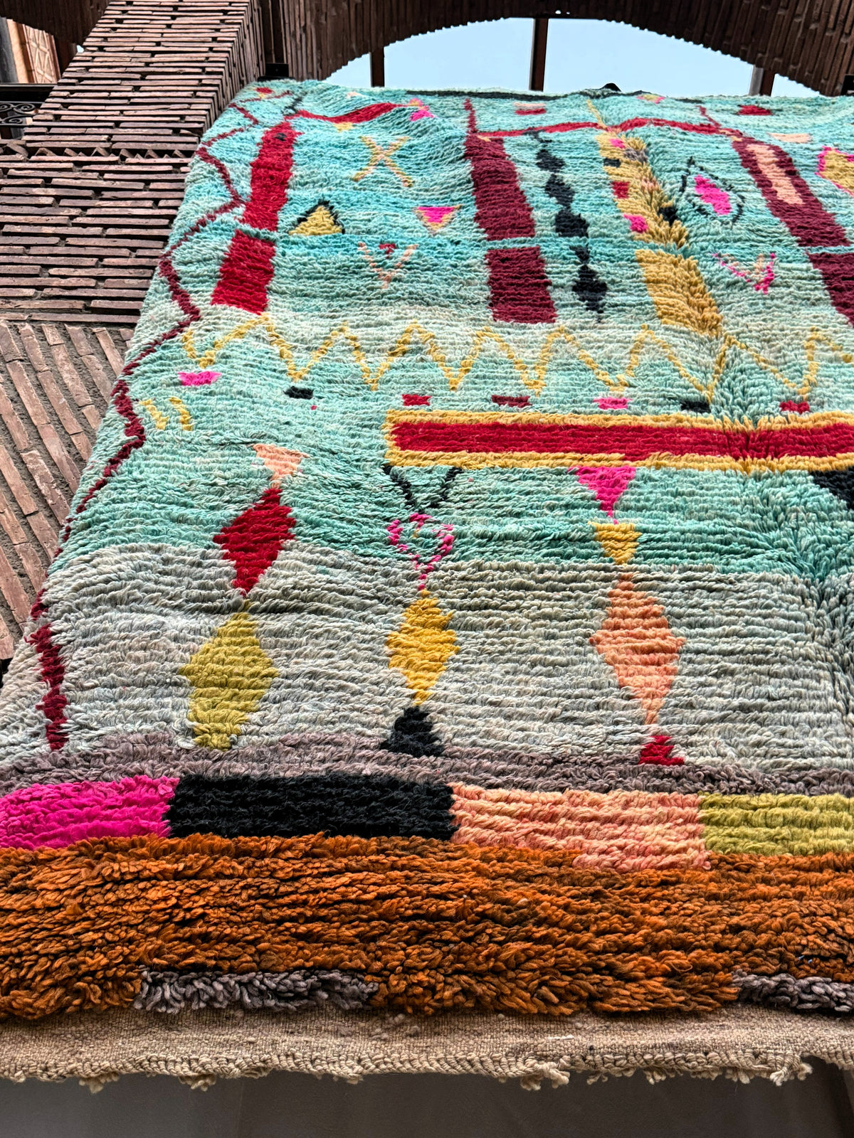 Timoulay – Turquoise Colorful Moroccan Rug