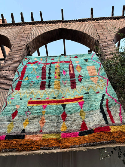 Timoulay – Turquoise Colorful Moroccan Rug