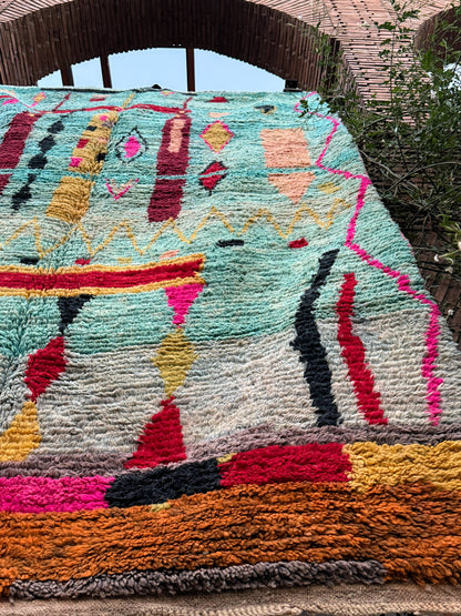 Timoulay – Turquoise Colorful Moroccan Rug