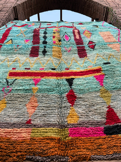 Timoulay – Turquoise Colorful Moroccan Rug