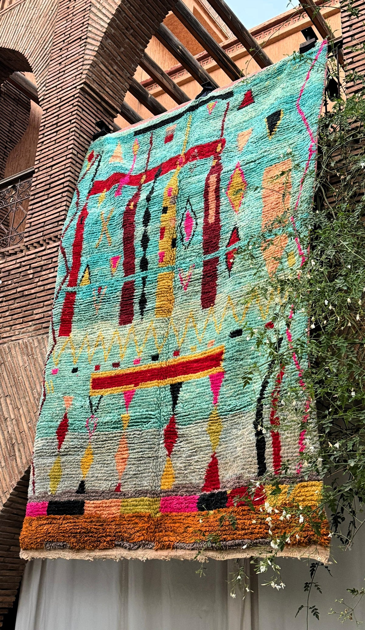 Timoulay – Turquoise Colorful Moroccan Rug