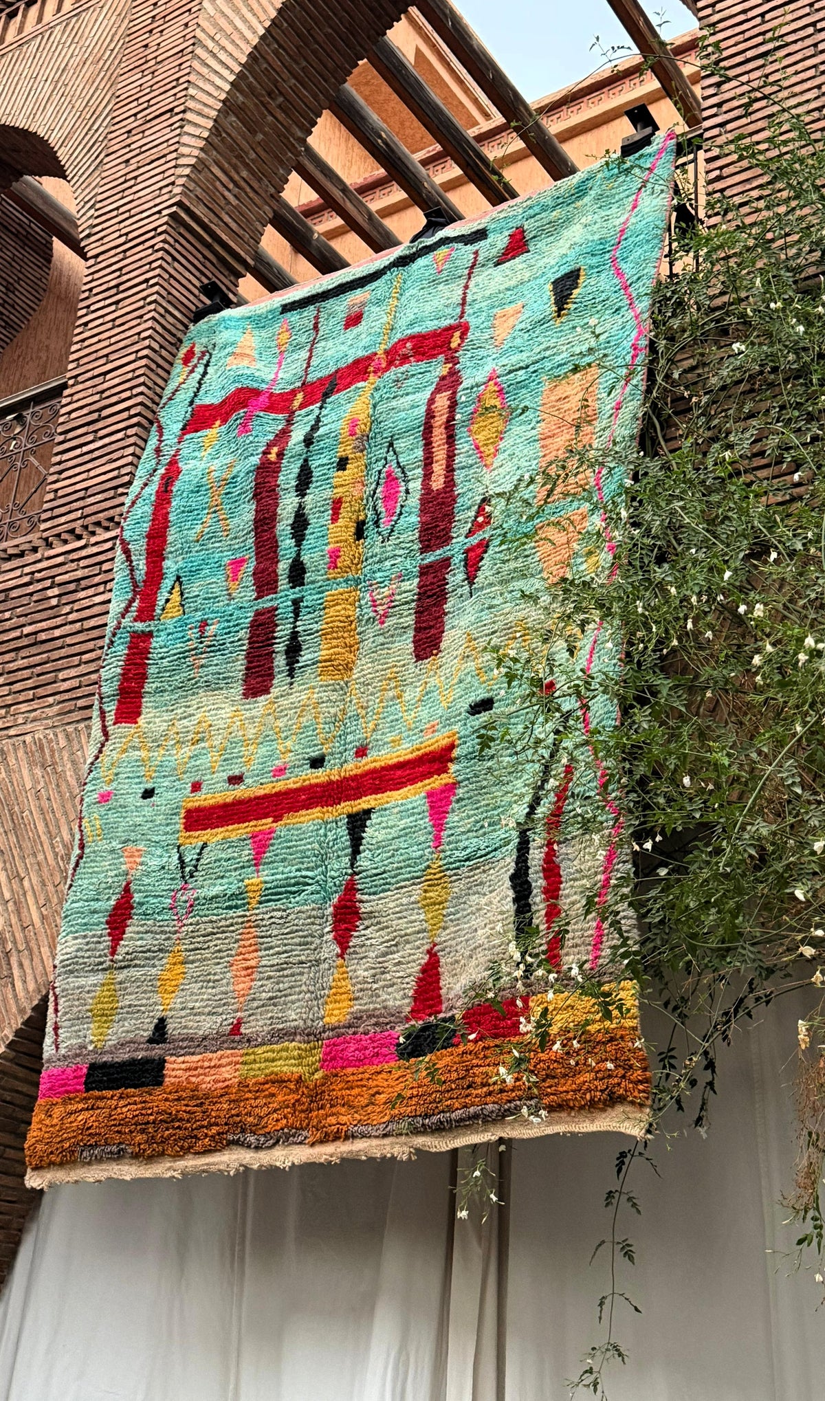 Timoulay – Turquoise Colorful Moroccan Rug