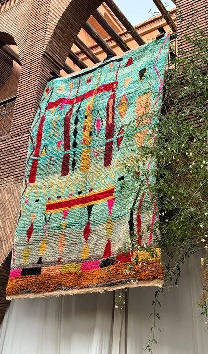 Timoulay – Turquoise Colorful Moroccan Rug