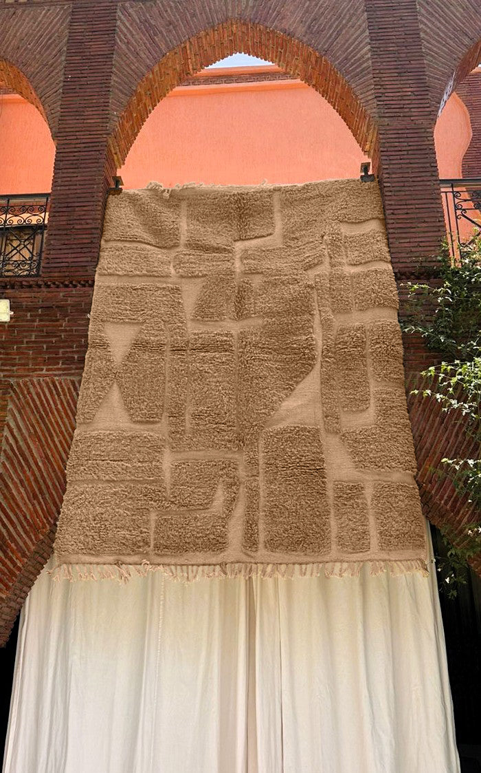 Tamri – Beige Textured Moroccan Rug