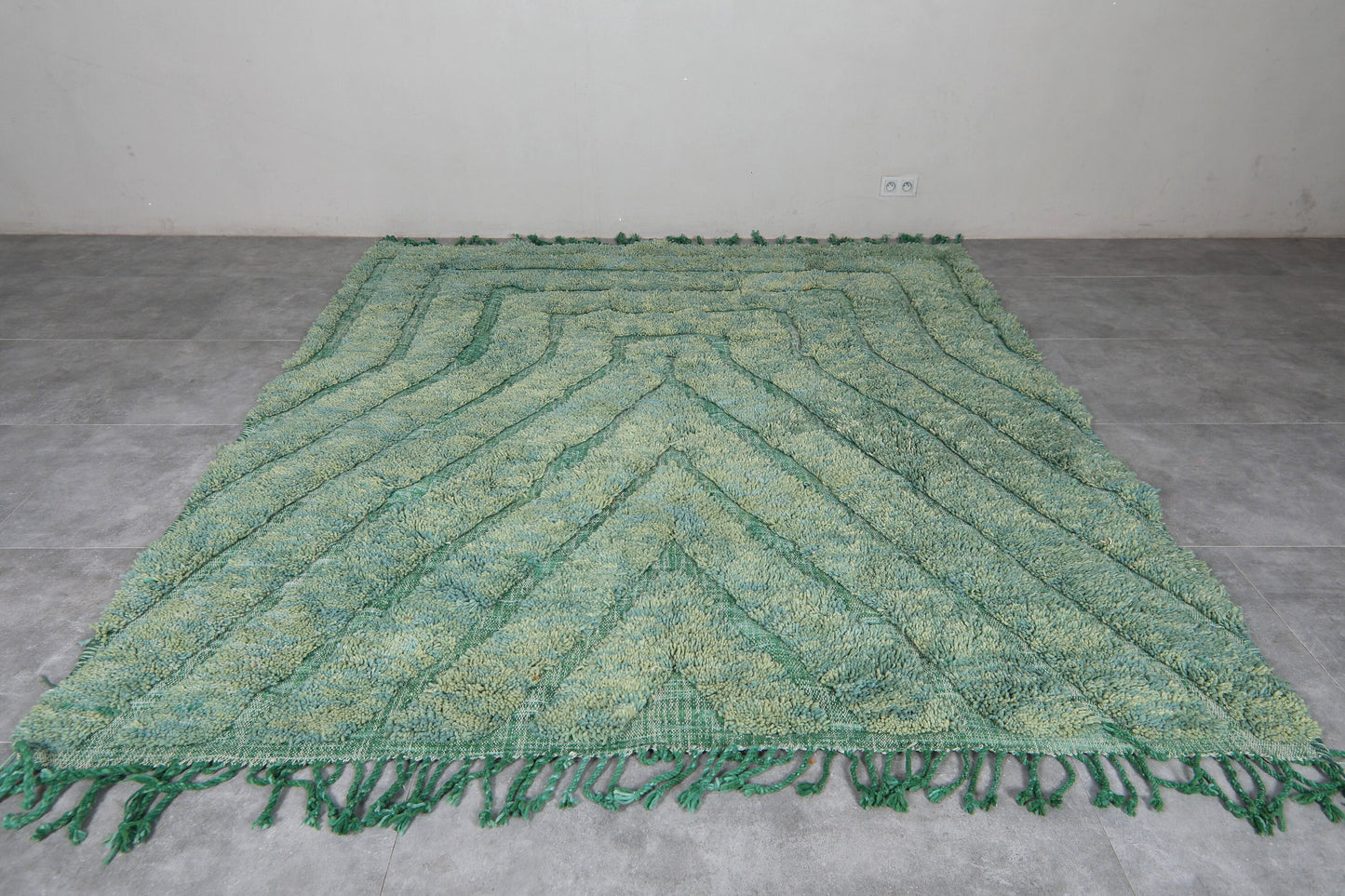 Emerald Oasis – Handgeknüpfter marokkanischer Wollteppich – mehrere Größen
