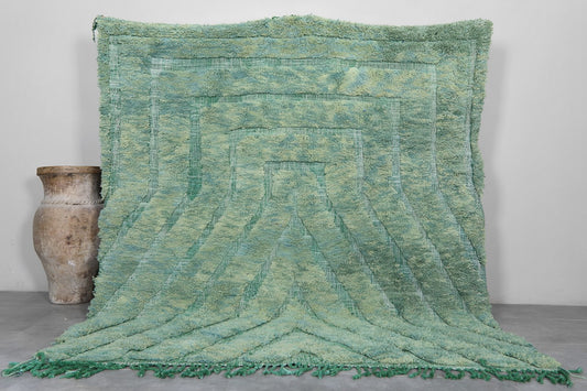 Emerald Oasis - 手編みモロッコウールラグ - 複数のサイズ