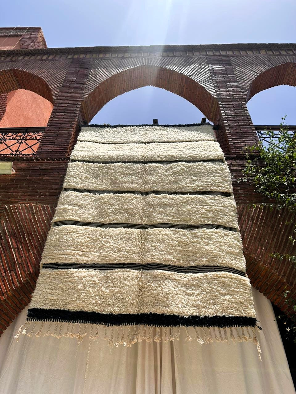 Saïdia – Handmade White Moroccan Rug