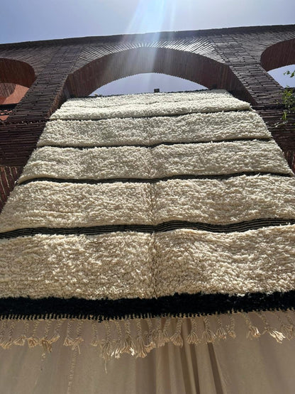 Saïdia – Handmade White Moroccan Rug