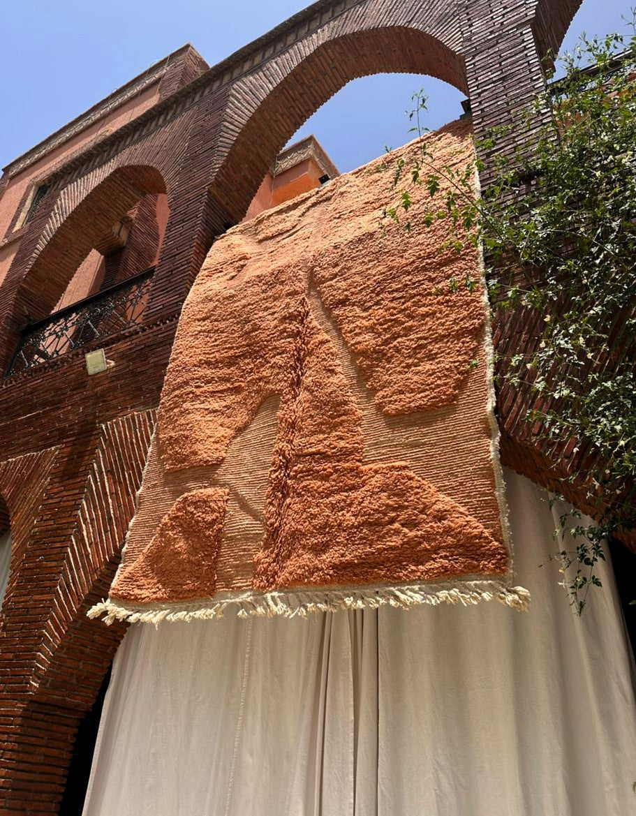 Aoulouz – Terracotta Textured Moroccan Rug
