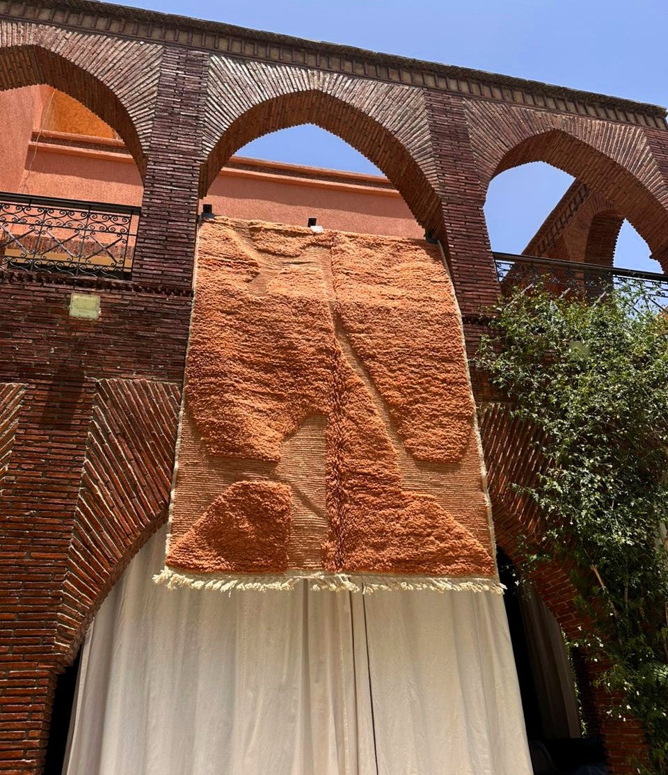 Aoulouz – Terracotta Textured Moroccan Rug