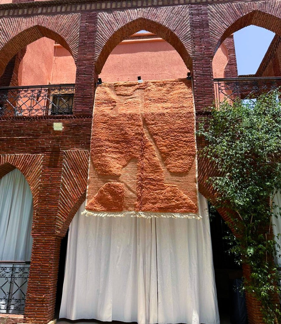 Aoulouz – Terracotta Textured Moroccan Rug
