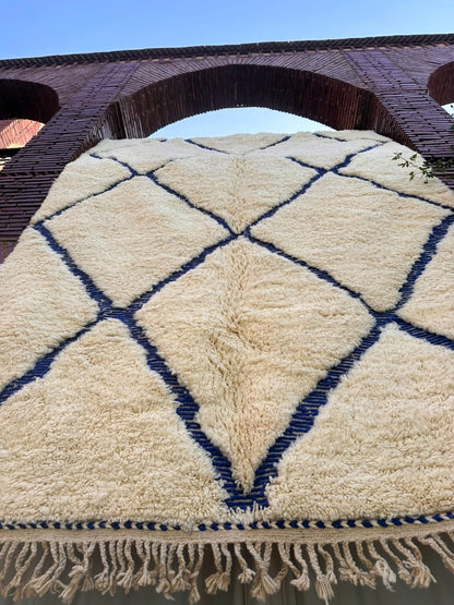 Anzal – Blue Beni Ourain Moroccan Rug