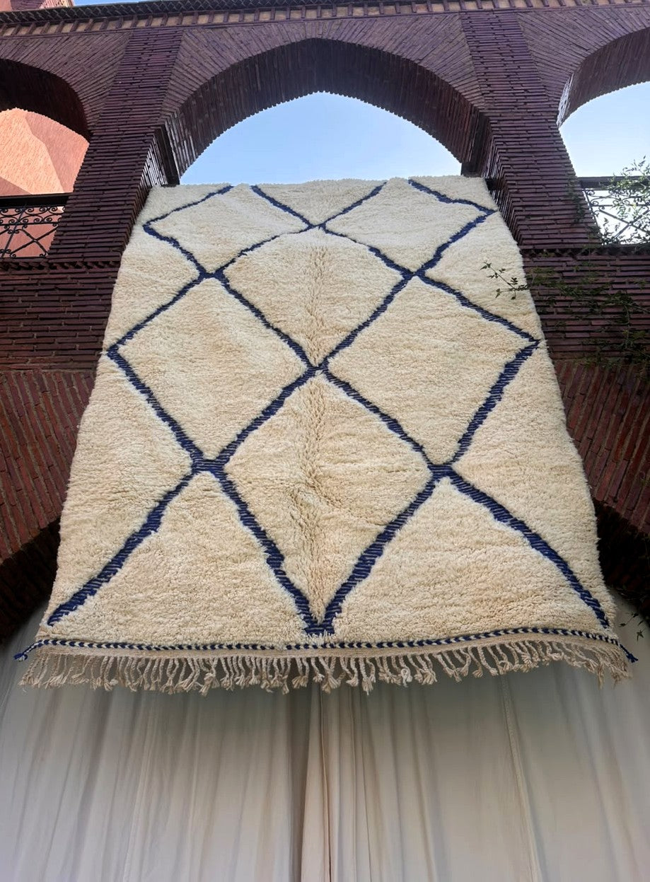 Anzal – Blue Beni Ourain Moroccan Rug