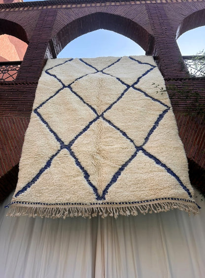 Anzal – Blue Beni Ourain Moroccan Rug