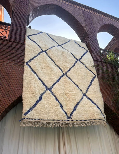 Anzal – Blue Beni Ourain Moroccan Rug