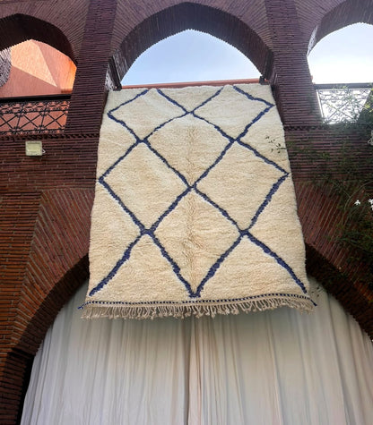 Anzal – Blue Beni Ourain Moroccan Rug