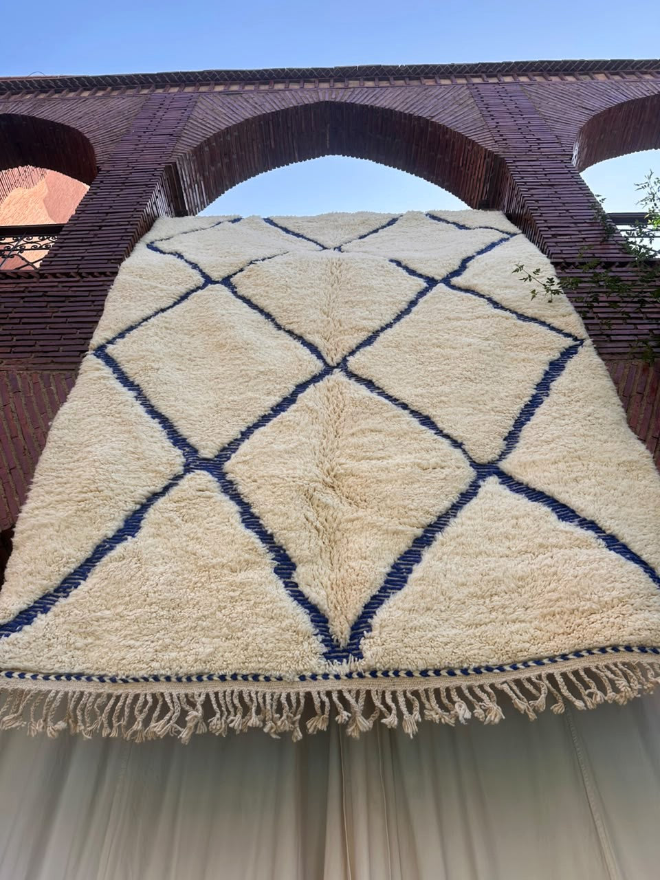 Anzal – Blue Beni Ourain Moroccan Rug