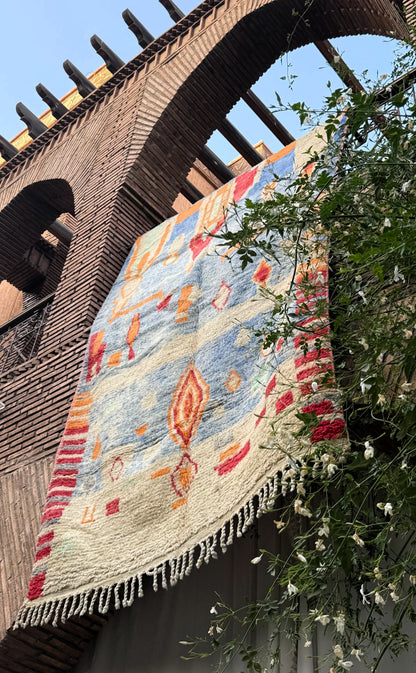 Ameskroud – Handmade Blue Moroccan Rug