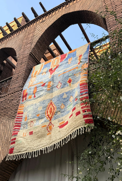 Ameskroud – Handmade Blue Moroccan Rug