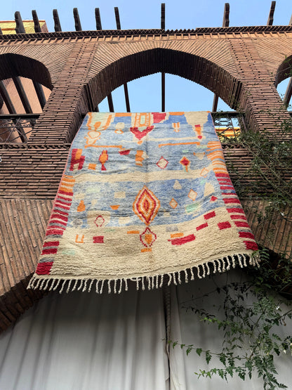 Ameskroud – Handmade Blue Moroccan Rug