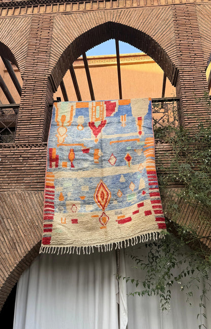 Ameskroud – Handmade Blue Moroccan Rug