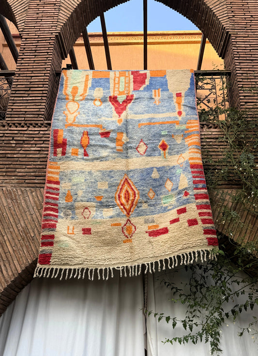 Ameskroud – Handmade Blue Moroccan Rug