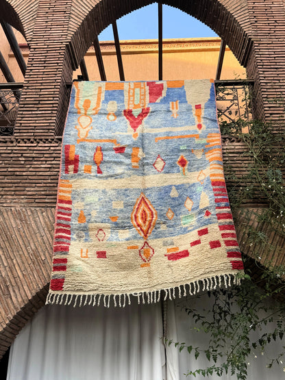 Ameskroud – Handmade Blue Moroccan Rug