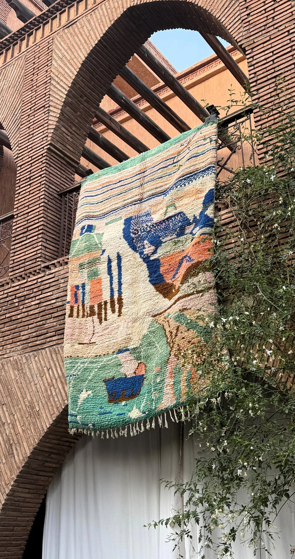 Aday – Handmade Green Moroccan Rug