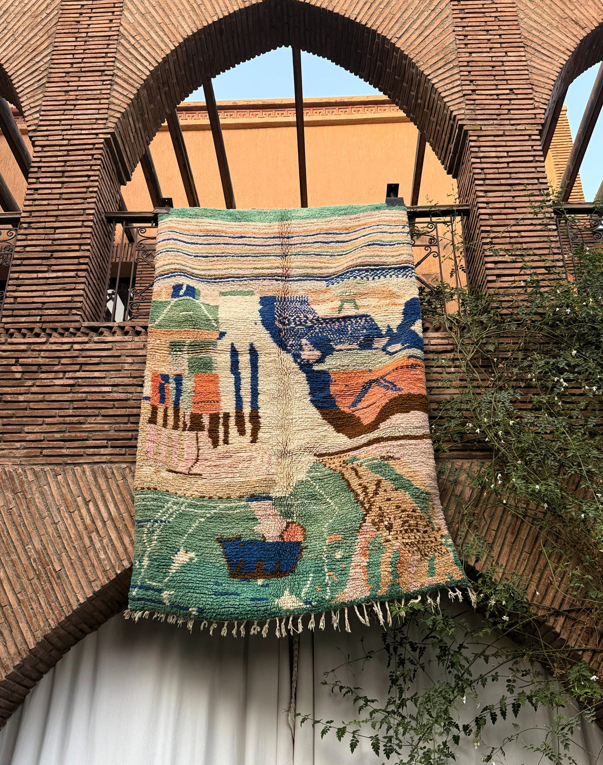 Aday – Handmade Green Moroccan Rug