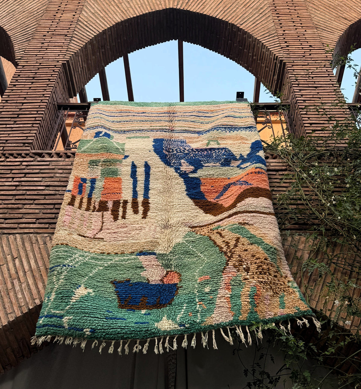 Aday – Handmade Green Moroccan Rug