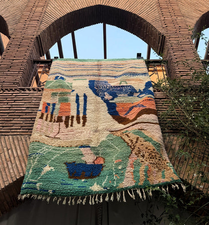 Aday – Handmade Green Moroccan Rug