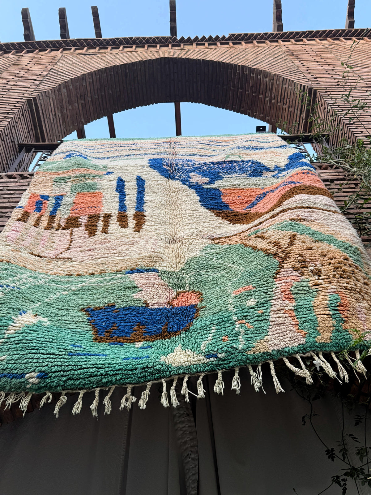 Aday – Handmade Green Moroccan Rug