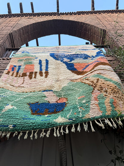 Aday – Handmade Green Moroccan Rug