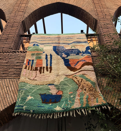 Aday – Handmade Green Moroccan Rug