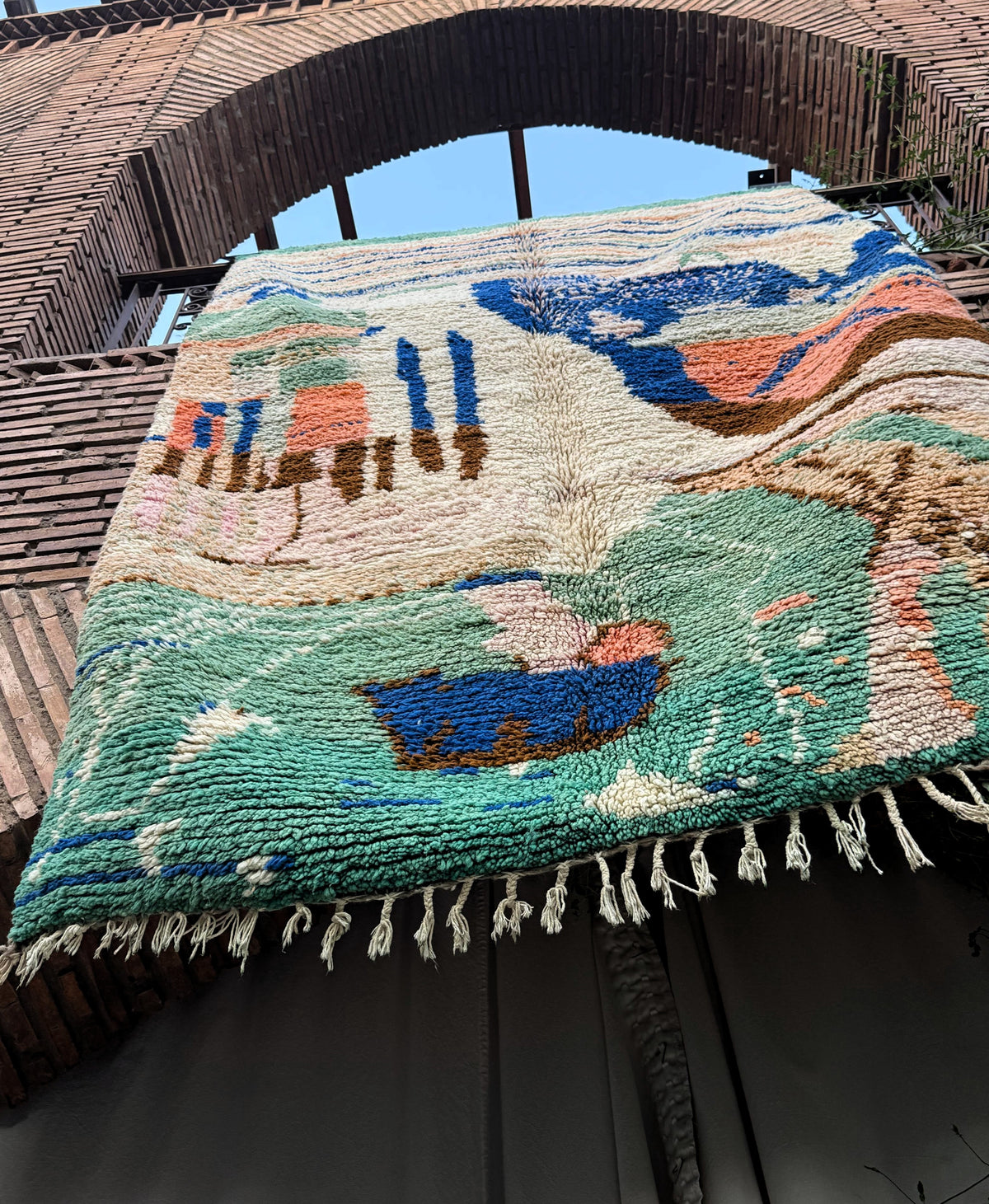 Aday – Handmade Green Moroccan Rug