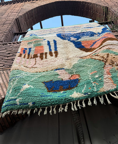 Aday – Handmade Green Moroccan Rug